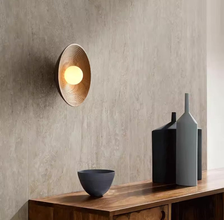 Rustic Woven Wall Sconce with Warm Ambient Glow