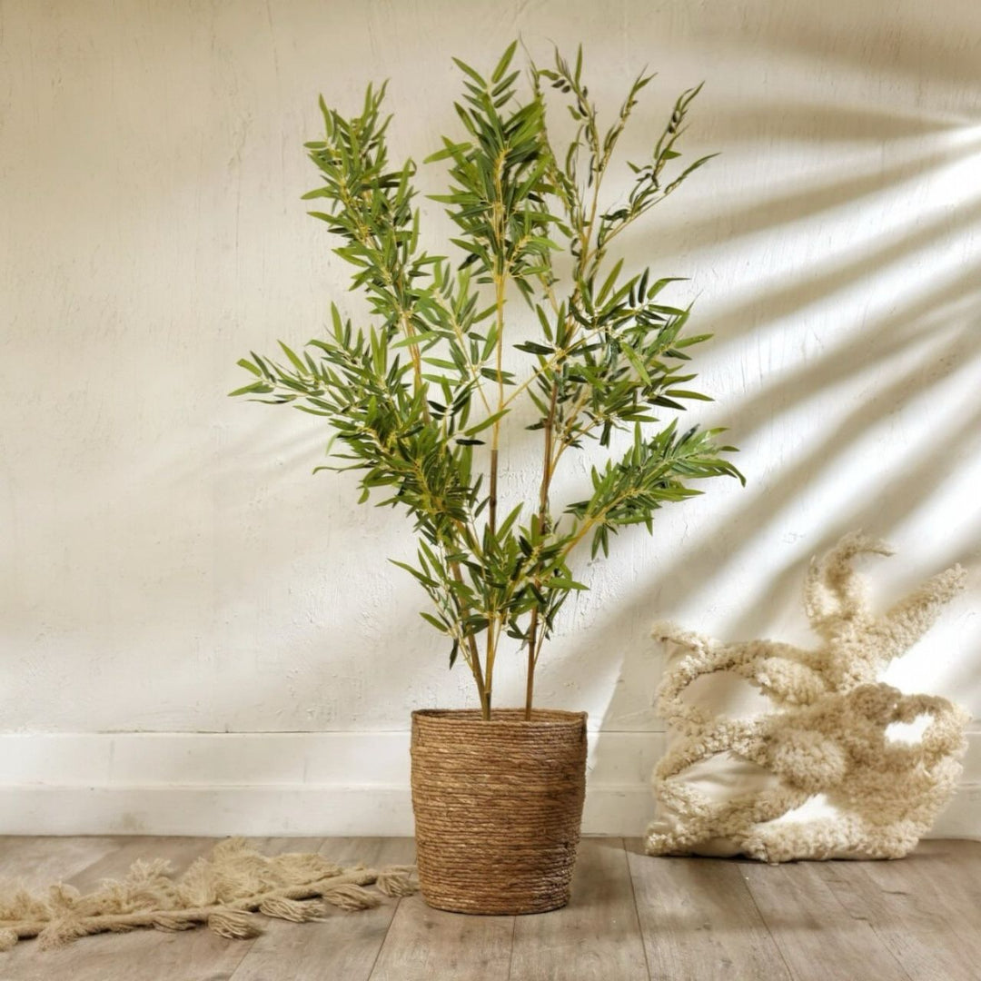 Artificial Bamboo Plant in Woven Pot