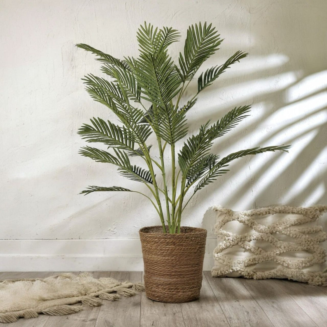 Artificial Palm Plant in Woven Pot