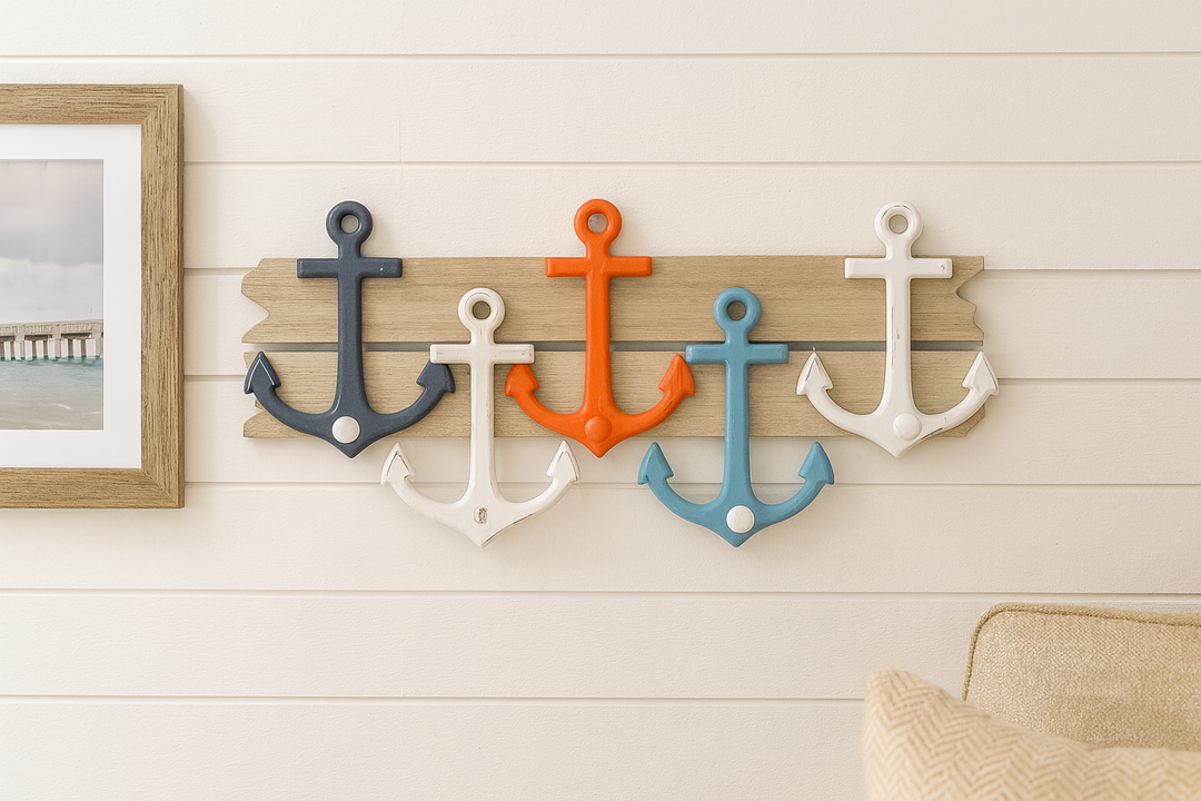 Colorful Anchor Wall Hook Rack