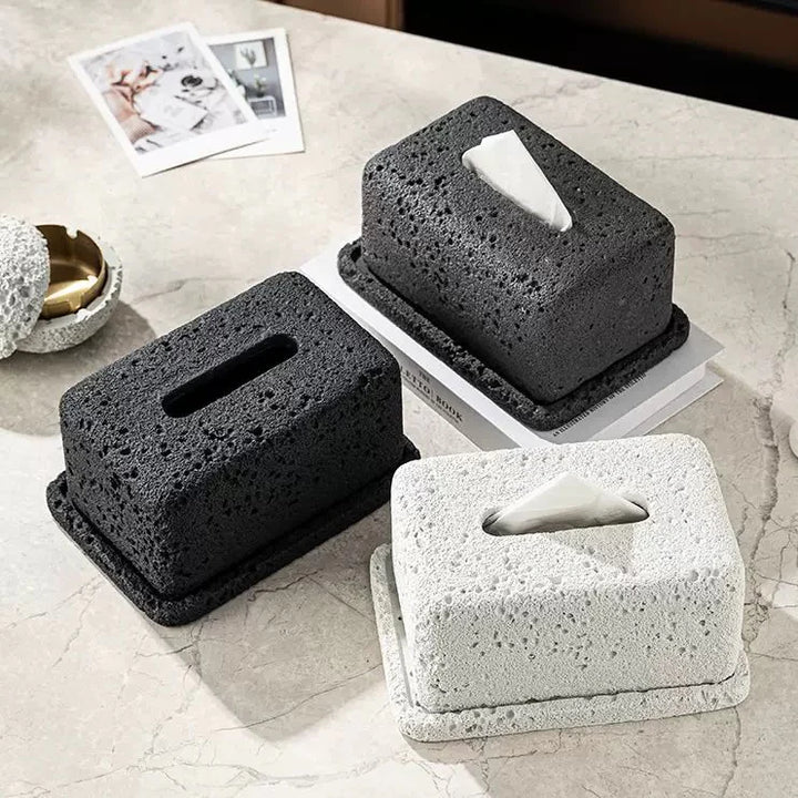 Lava Rock-Style Tissue Box Holder