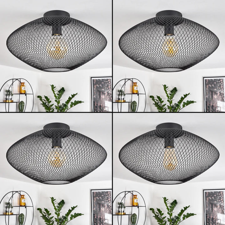 Rustic Black Mesh Ceiling Light