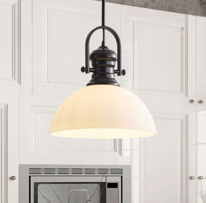 Industrial Pendant Light with Glass Shades