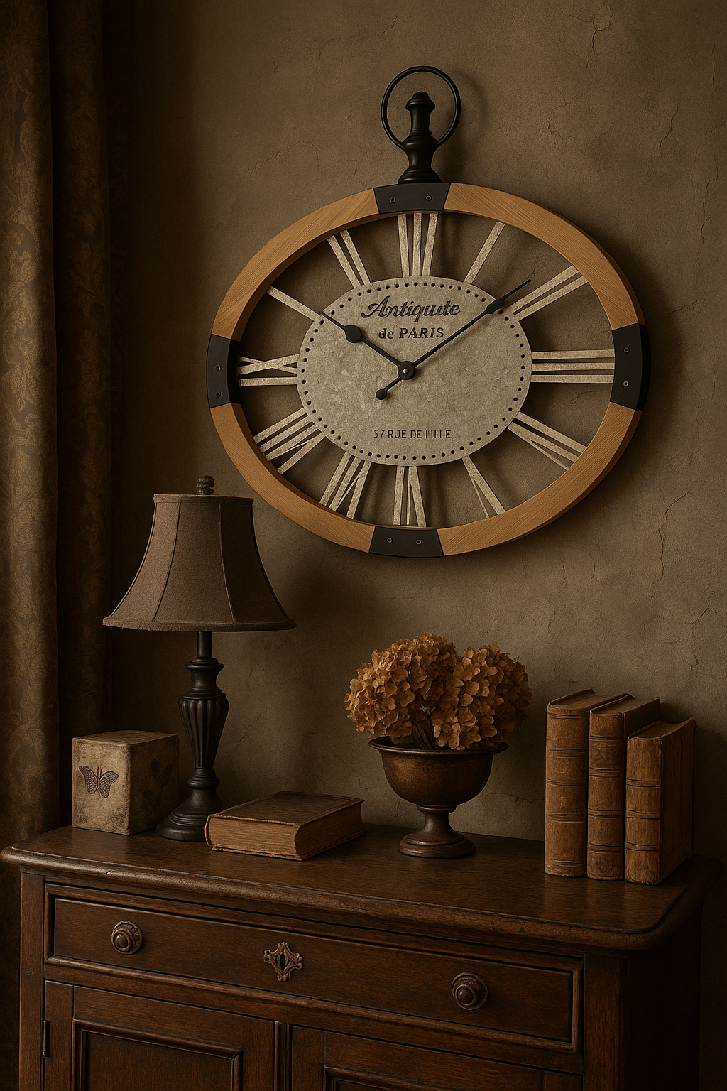 ParisTime - Antique Paris Roman Wall Clock