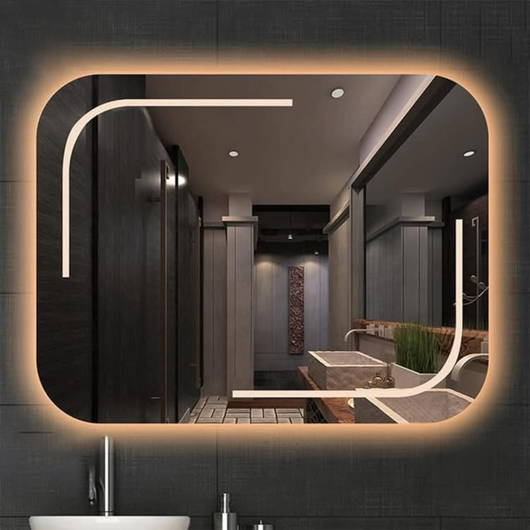 GlowFrame - LED Mirror with Backlight and Corner Accents