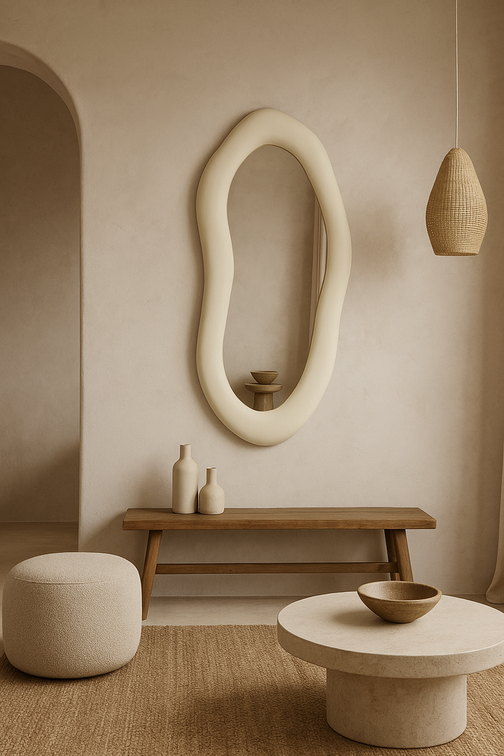 Irregular Fiber Wall Mirror