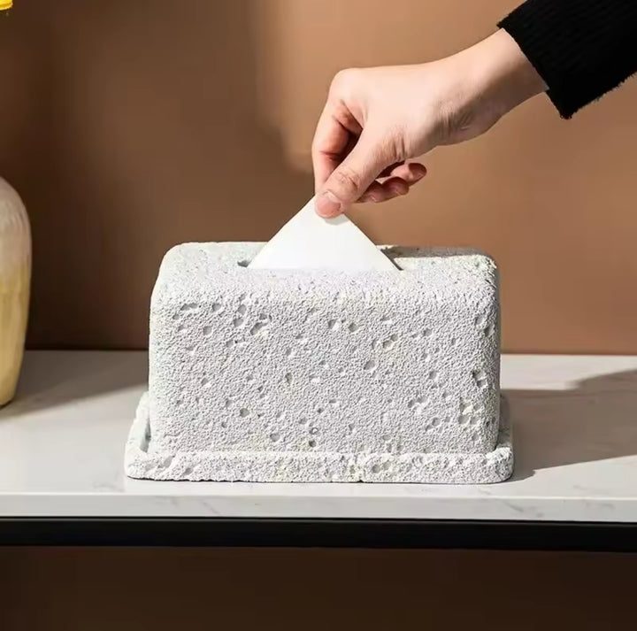 Lava Rock-Style Tissue Box Holder