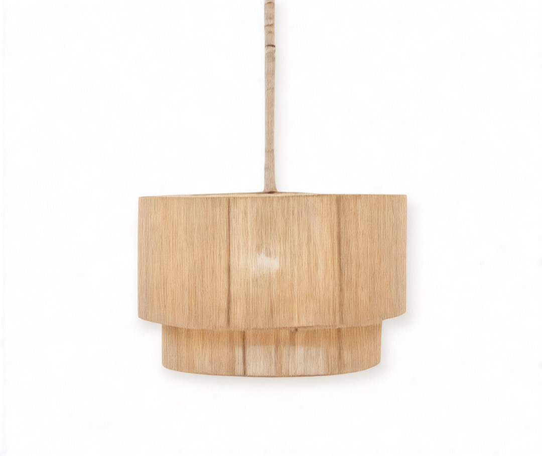 Pendant Light with Woven Natural Shade