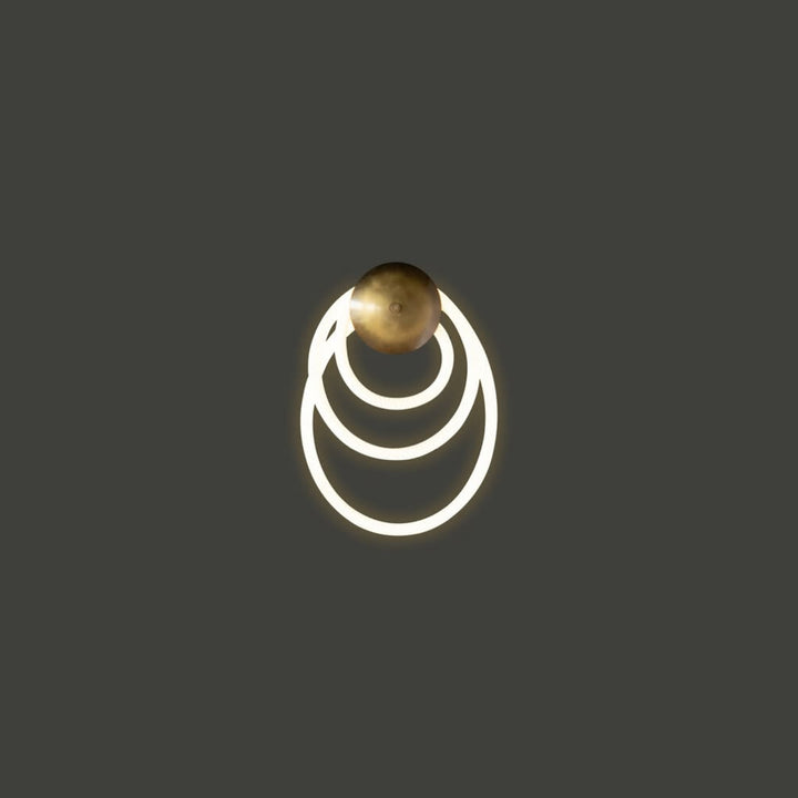 Modern Brass LED Ring Wall Light