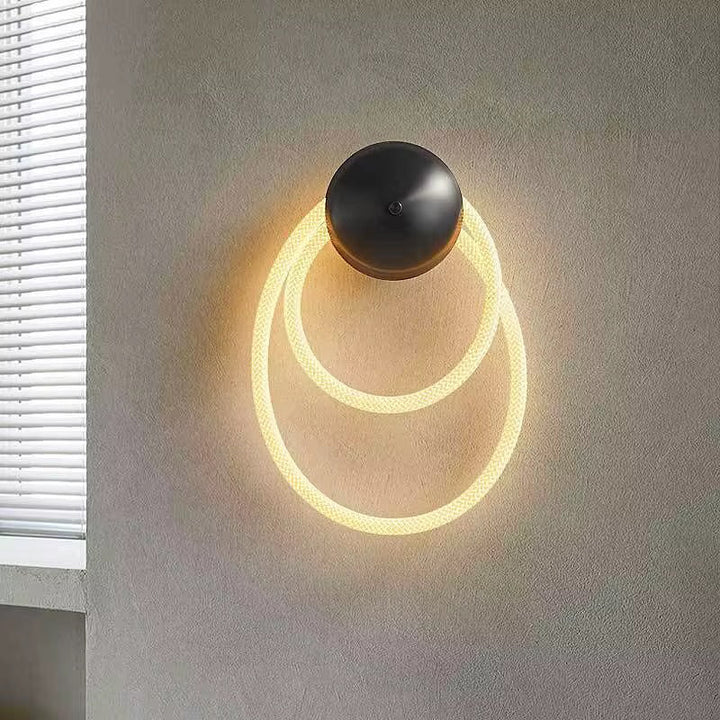 Modern Brass LED Ring Wall Light