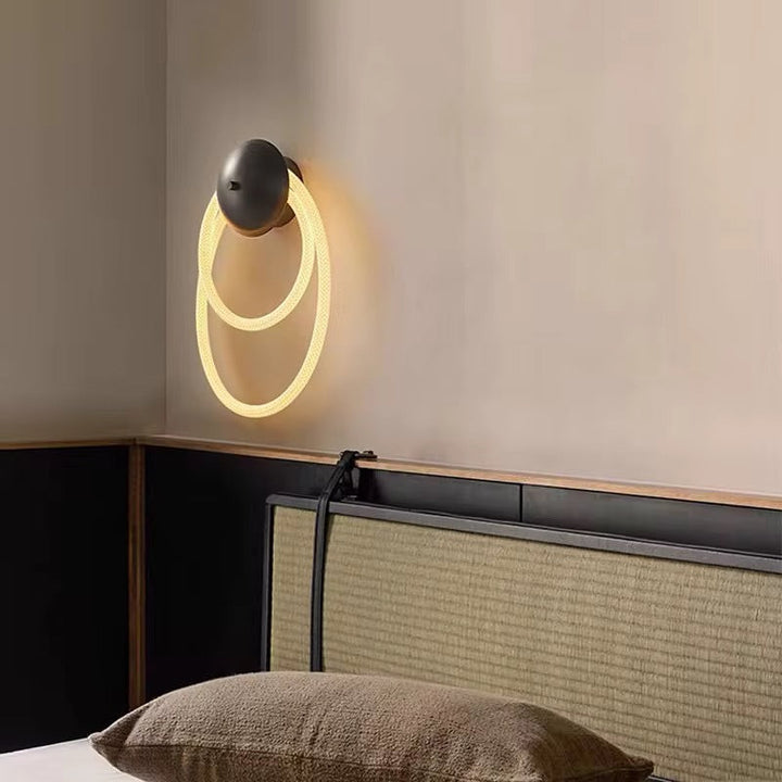 Modern Brass LED Ring Wall Light
