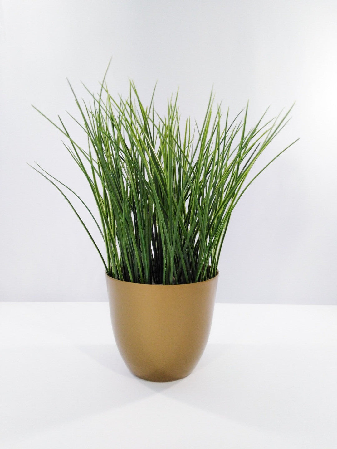 Artificial Grass Plant in gold Pot