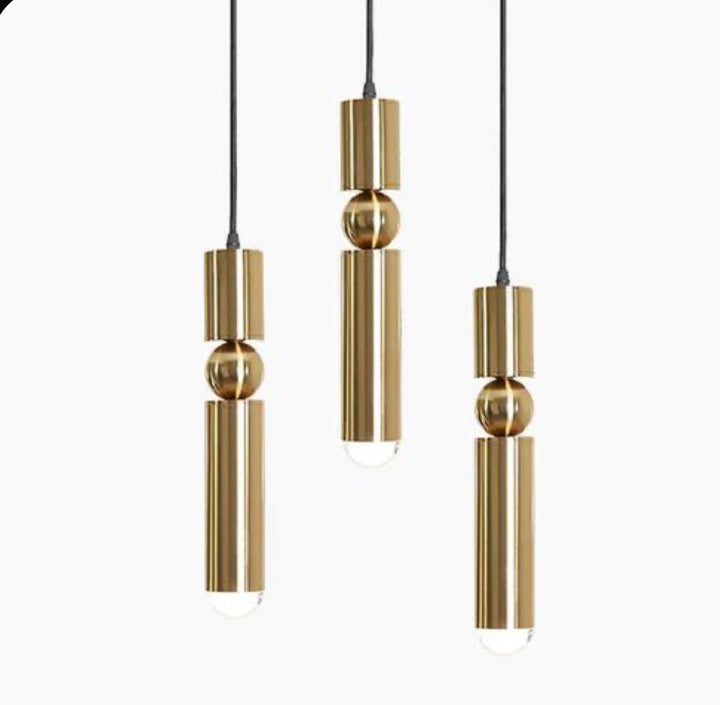 Elegant LED Multi-Tier Brass Pendant
