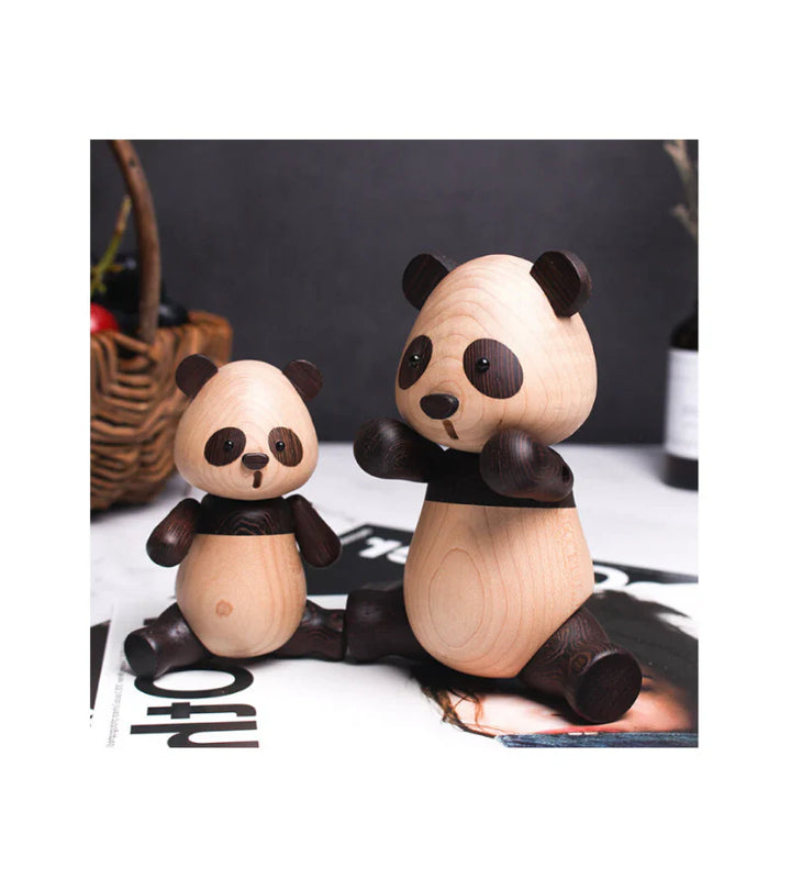 Wooden Panda Figurines