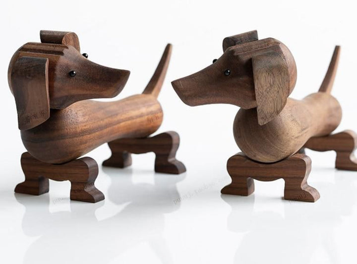 Wooden Dog Figurine
