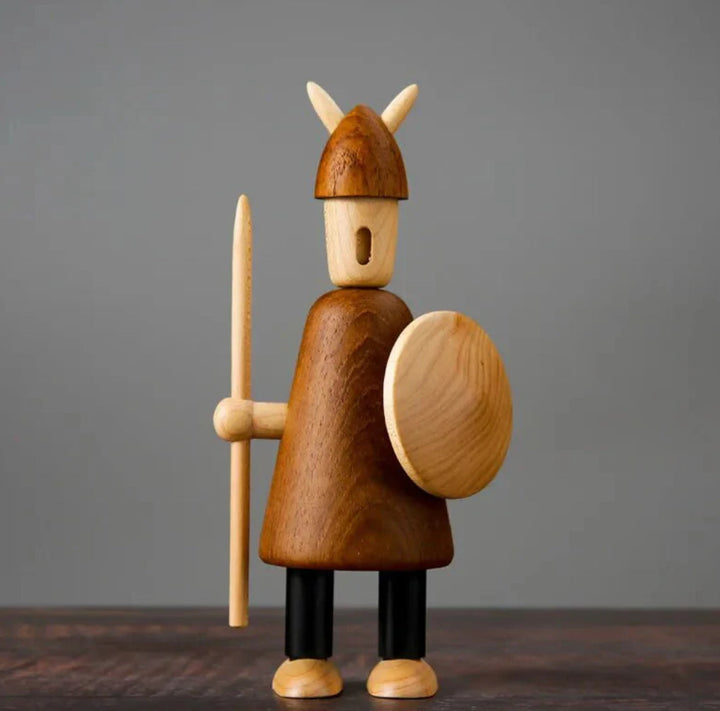 Wooden Viking Figurine