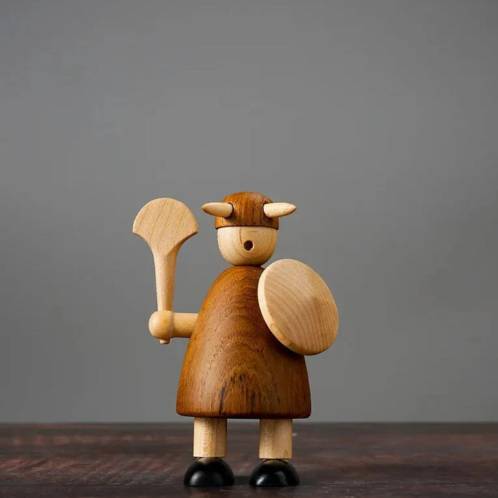 Wooden Viking Figurine