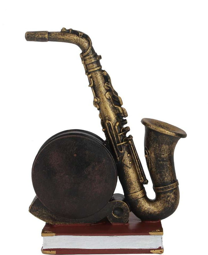 Vintage Saxophone Desk Clock