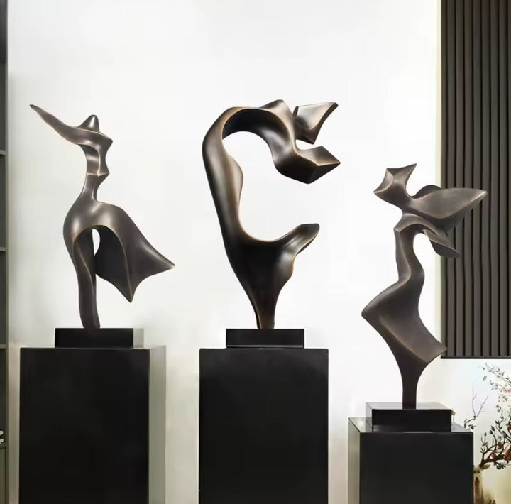 FlowForm - Abstract Bronze finish Resin Sculpture