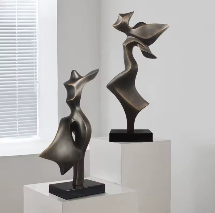 FlowForm - Abstract Bronze finish Resin Sculpture