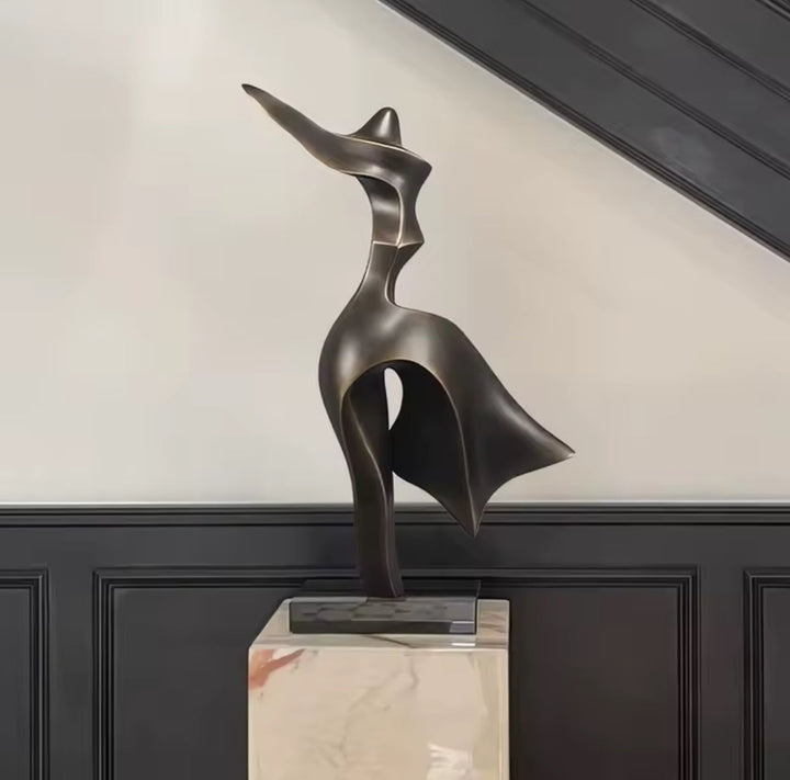 FlowForm - Abstract Bronze finish Resin Sculpture
