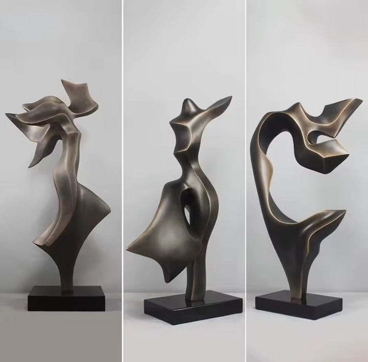 FlowForm - Abstract Bronze finish Resin Sculpture