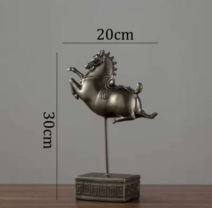 Warrior Horse Sculpture Set of 3