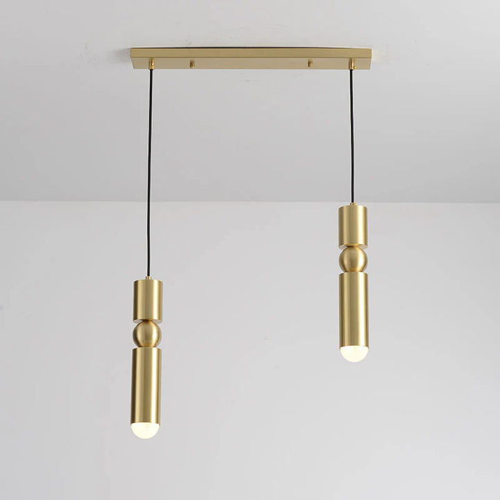 Elegant LED Multi-Tier Brass Pendant