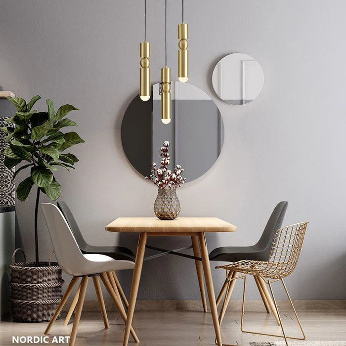 Elegant LED Multi-Tier Brass Pendant