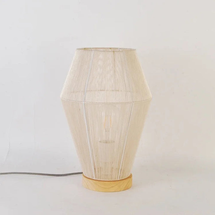 Rustic Table Lamps with Natural Woven Shades