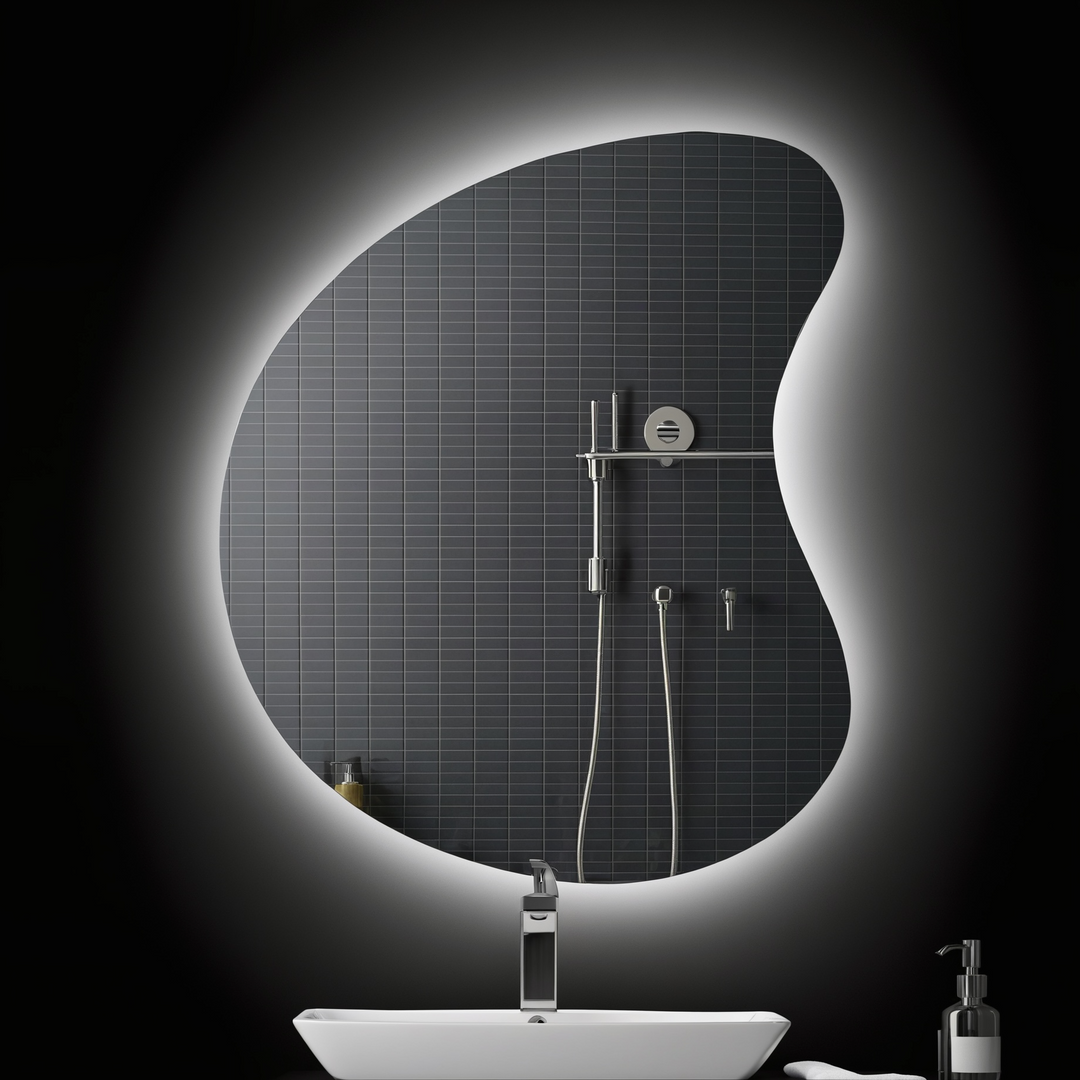 Modern Irregular Bathroom Mirror – Organic Shape