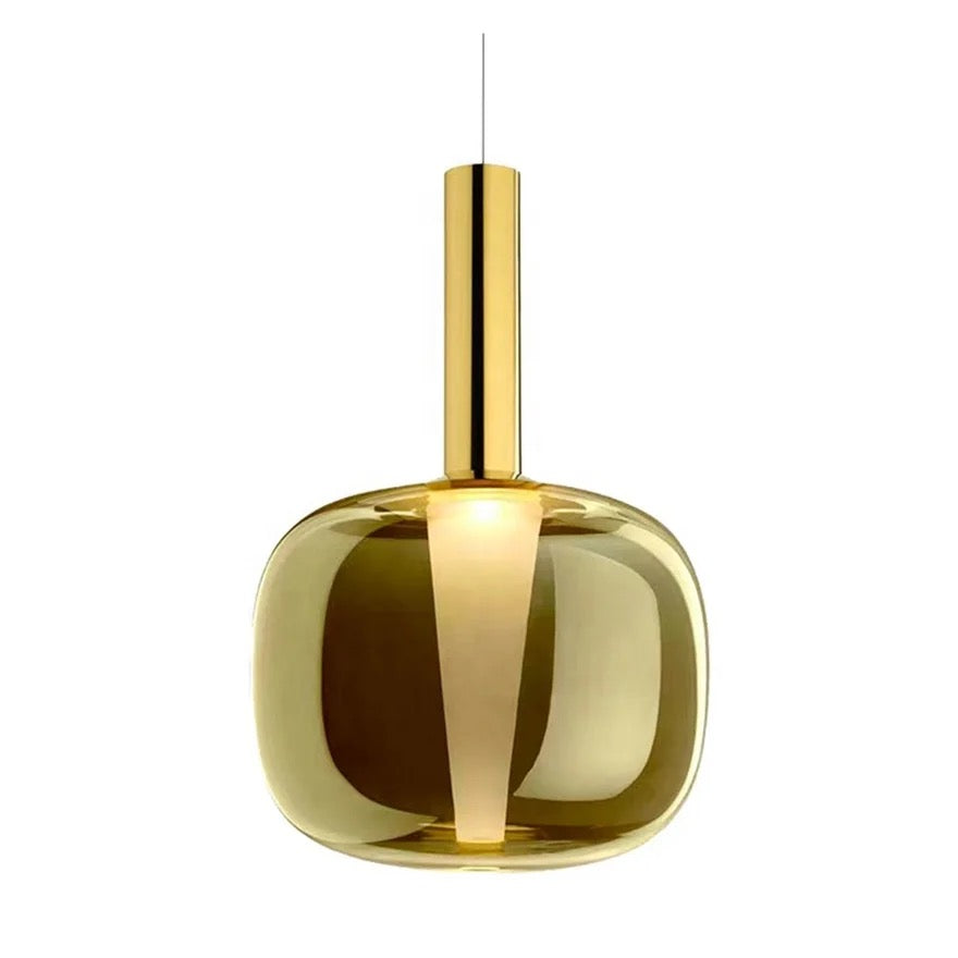 Modern Gold Glass Pendant Light