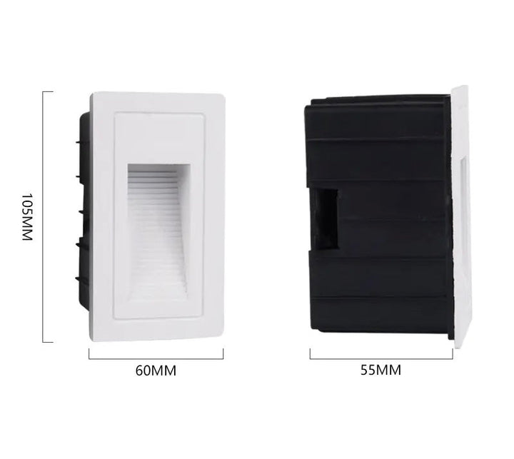 Modern Gray Recessed Step Light - Subtle Illumination