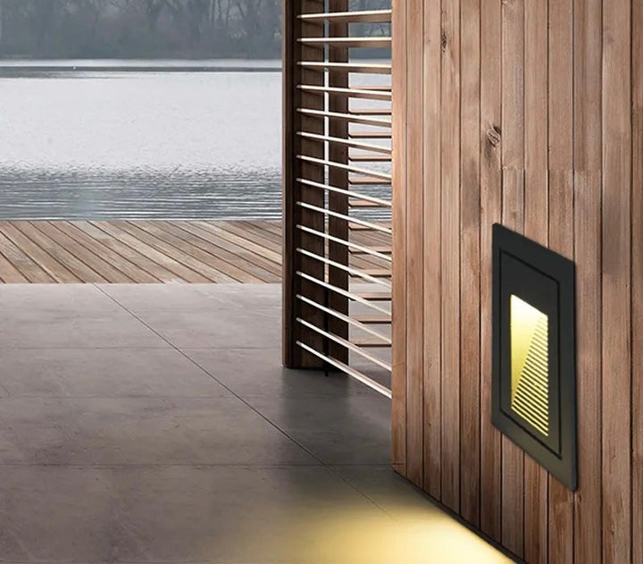 Modern Gray Recessed Step Light - Subtle Illumination