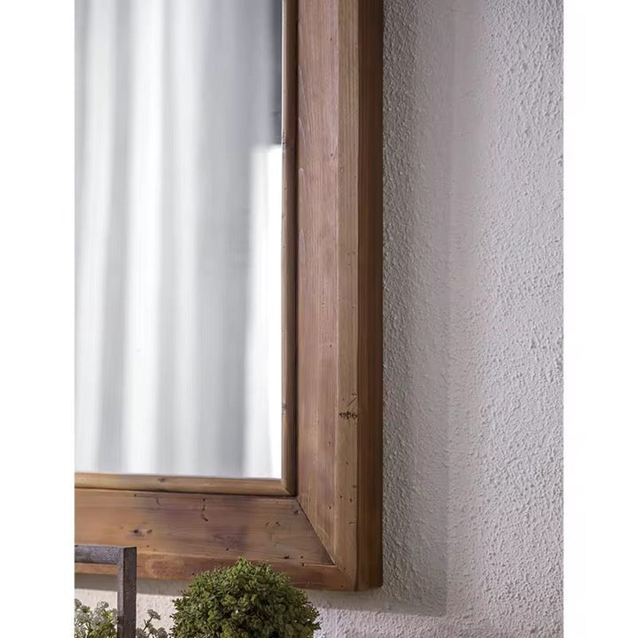 Rustic Wood Wall Mirror