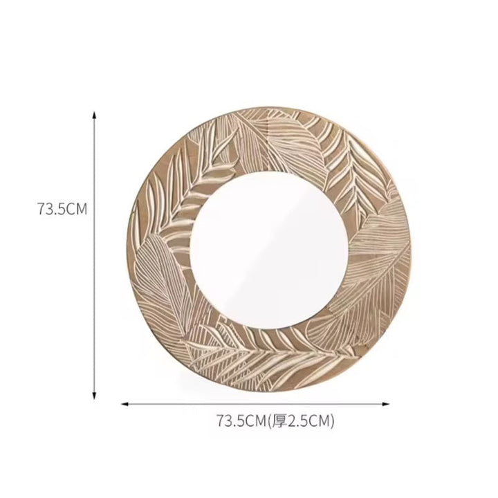 Carved Leaf Mirror