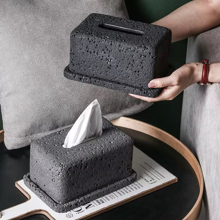 Lava Rock-Style Tissue Box Holder