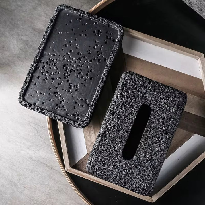 Lava Rock-Style Tissue Box Holder