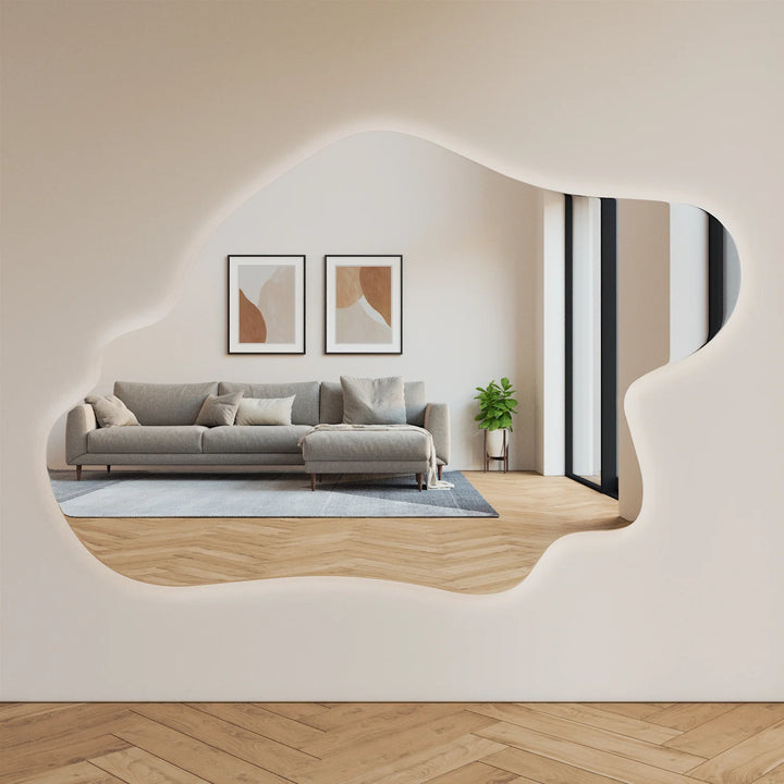 Island - Abstract Island LED Mirror
