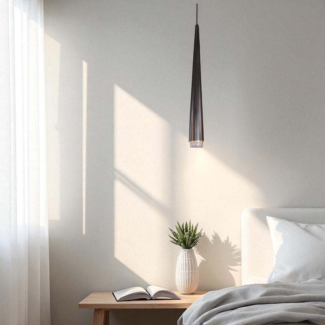 Slim Black Pendant Light