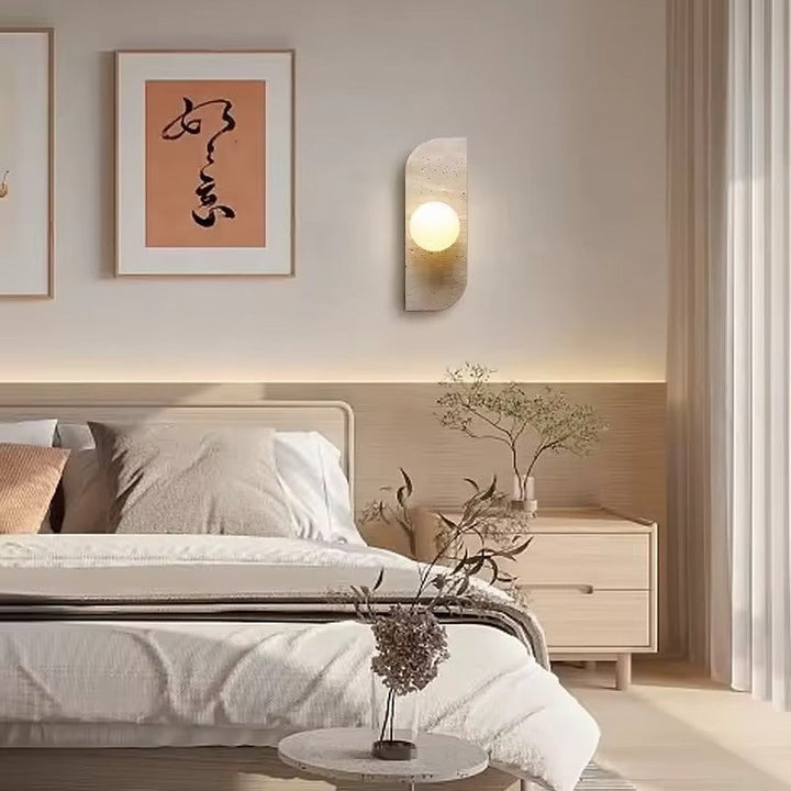 3 Sizes of Globe Wall Light in Marble Finish