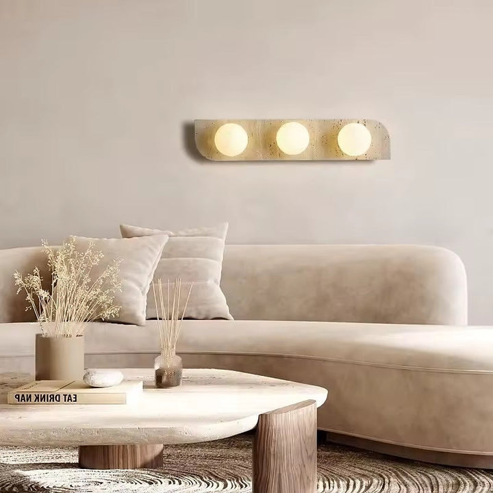 3 Sizes of Globe Wall Light in Marble Finish