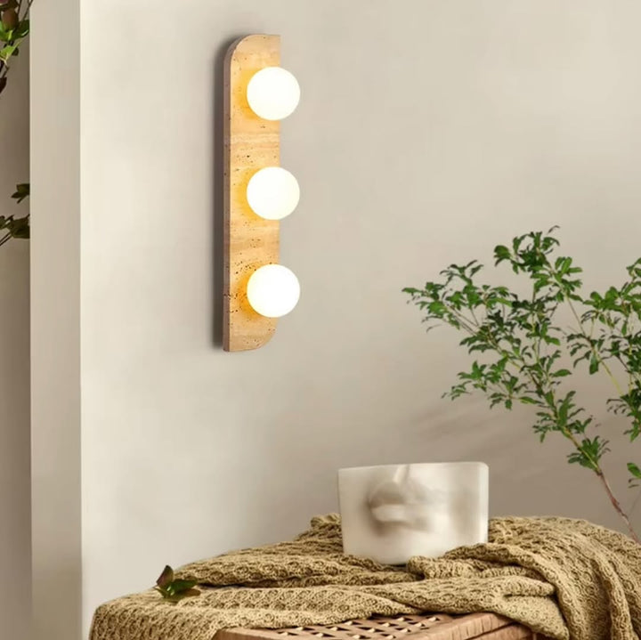 3 Sizes of Globe Wall Light in Marble Finish