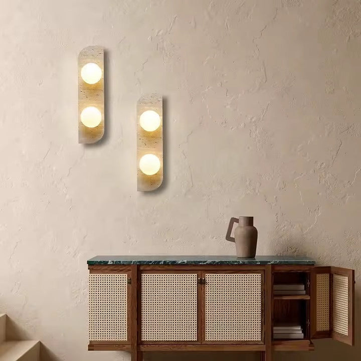 3 Sizes of Globe Wall Light in Marble Finish