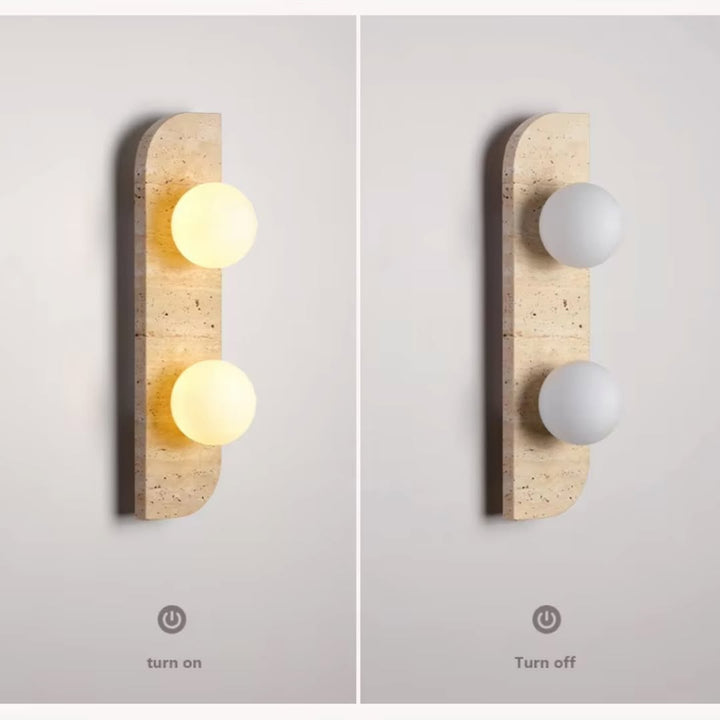 3 Sizes of Globe Wall Light in Marble Finish