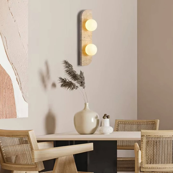 3 Sizes of Globe Wall Light in Marble Finish