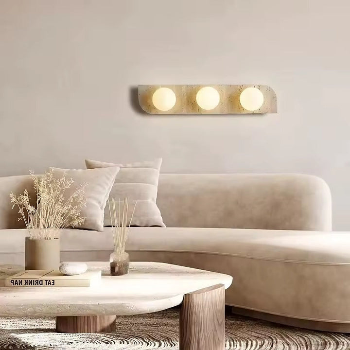 3 Sizes of Globe Wall Light in Marble Finish