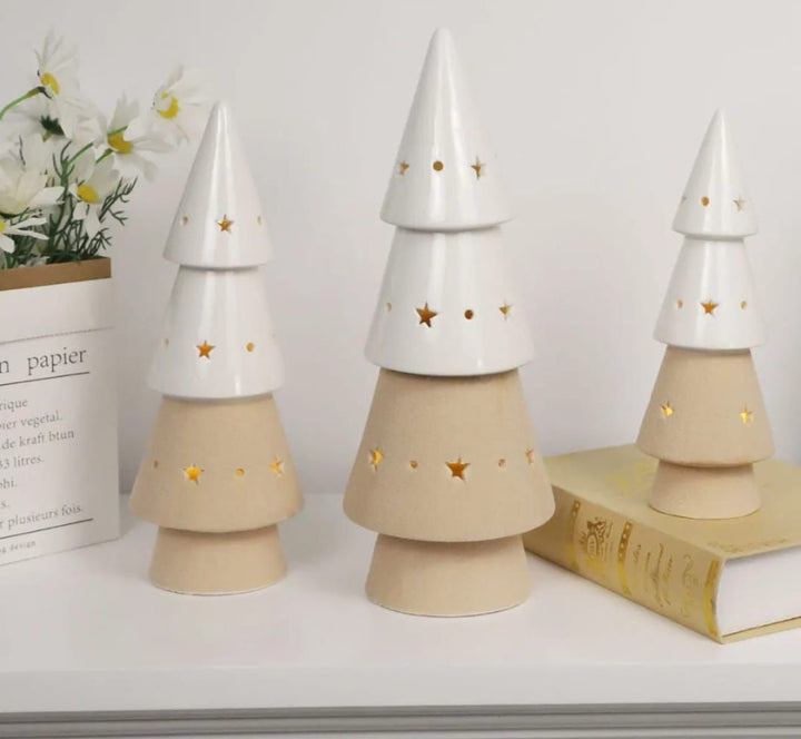 Ceramic Christmas Tree Set of 2