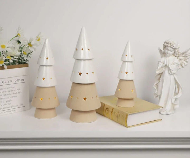 Ceramic Christmas Tree Set of 2