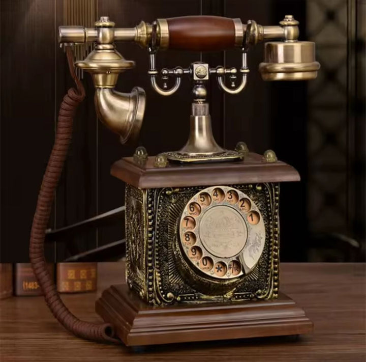 Retro Rotary Telephone Decor